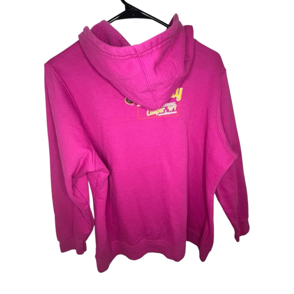 Harley Davidson Pink Graphic Casper Wyoming Zip Up Hoodie - Picture 4 of 5